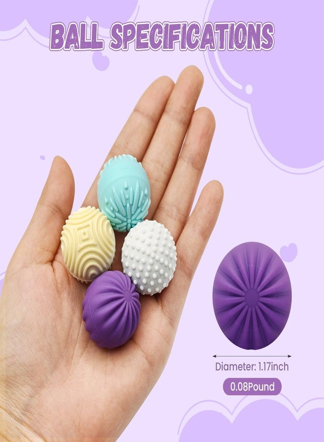 Beofinest Magnetic Stress Relief Balls with Silicone Shell, Fidget Toys, 4 Pieces of 1.17" Magnetic Balls for Adults, Desk Fidgets Toys for Office Stress/ Anxiety Relief, Holiday Stuffer Present - Image 4